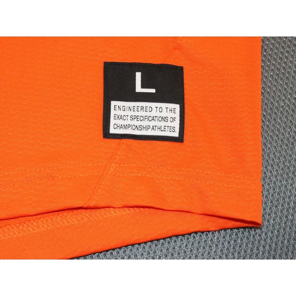 Nike Dri-Fit‎ 2 Button Oklahoma State Cowboys Orange NCAA Baseball Jersey Mens L